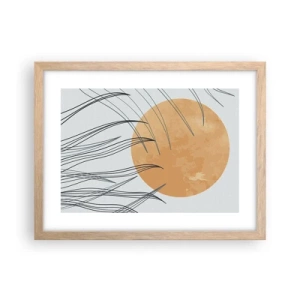 Plakát v rámu světlý dub - Vždy ke slunci - 40x30 cm