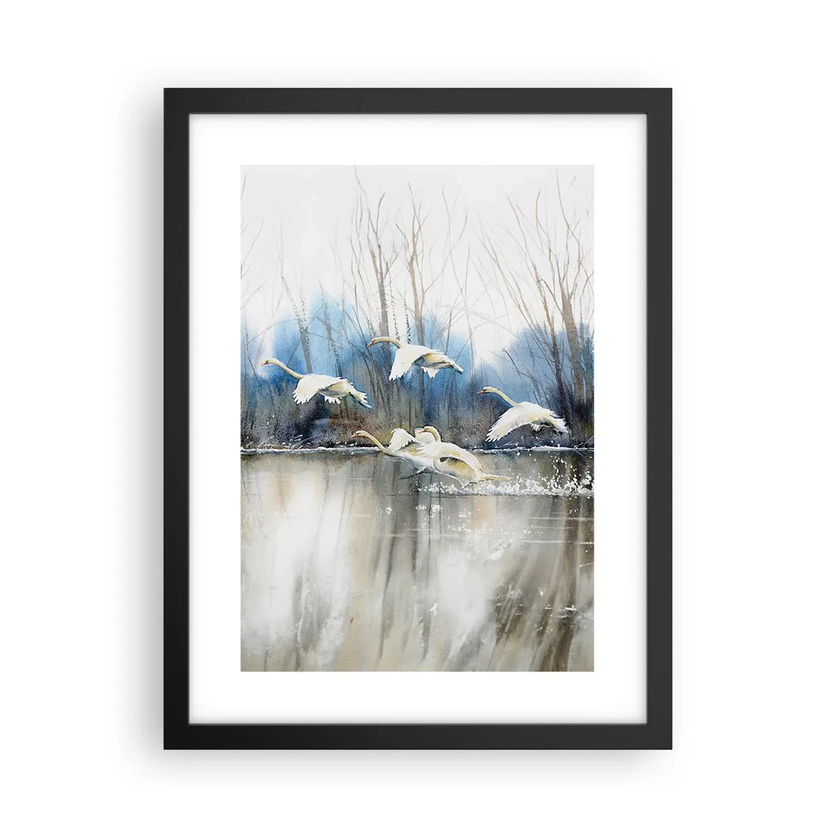 Plakát v černém rámu - Jako v povídce o divokých labutích - 30x40 cm