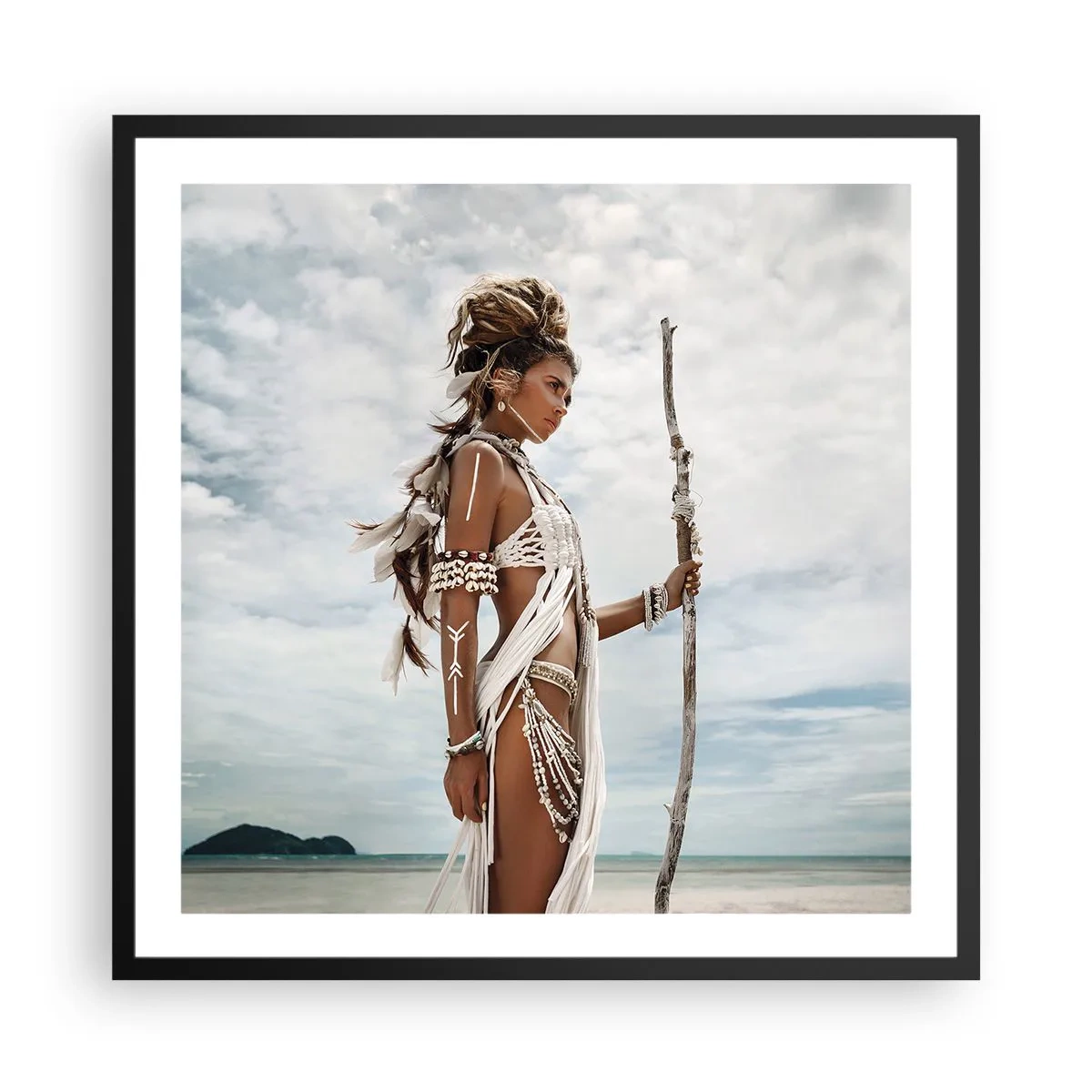 Plakát v černém rámu - Královna tropů - 60x60 cm