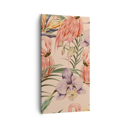 Obraz na plátně - Růžový balet v květech - 55x100 cm