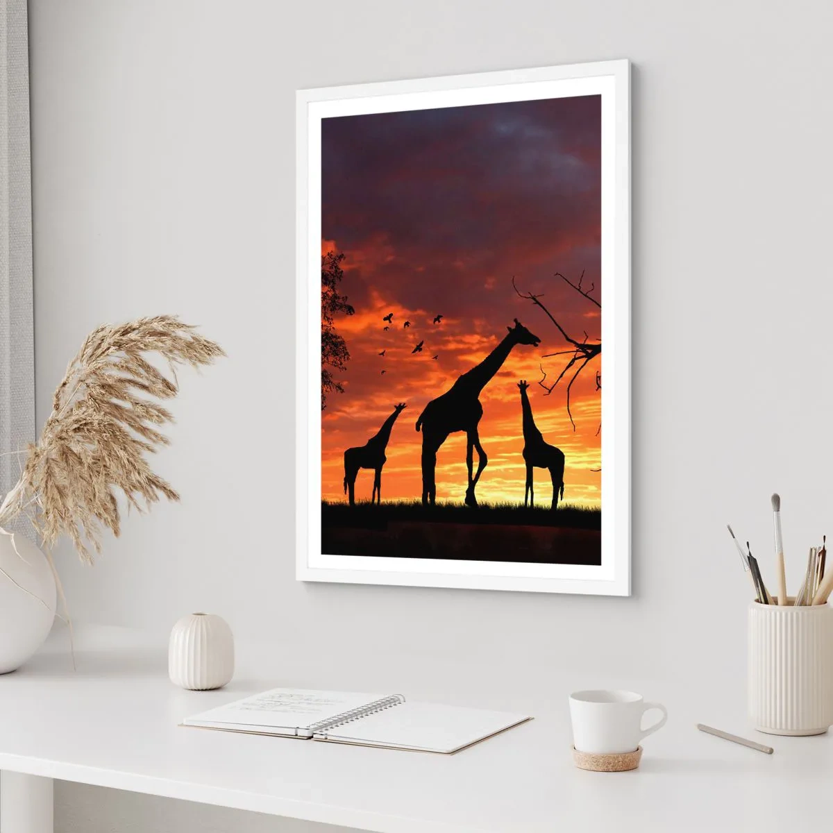 Plakát v bílém rámu - Malá večeře v kruhu nejbližších - 61x91 cm