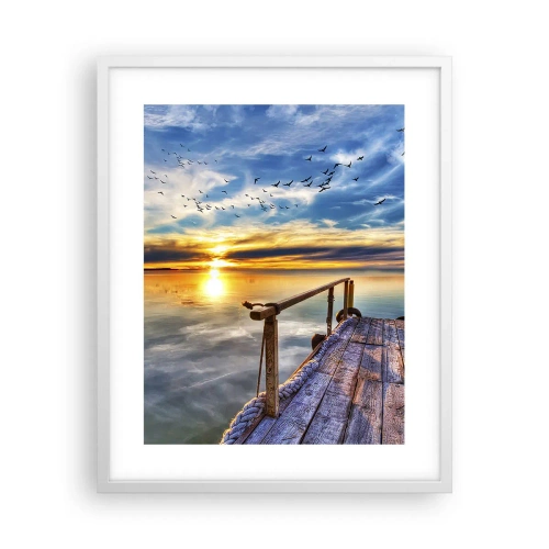 Plakát v bílém rámu - Vítr jde odpočívat - 40x50 cm