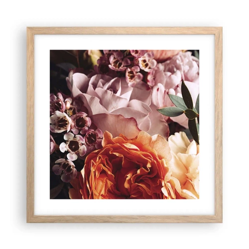 Plakát v rámu světlý dub - Zabalené do krásy - 40x40 cm