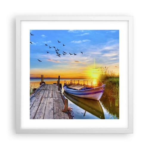 Plakát v bílém rámu - Na shledanou zítra - 40x40 cm