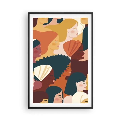 Plakát v černém rámu - Pouze ženskost - 61x91 cm