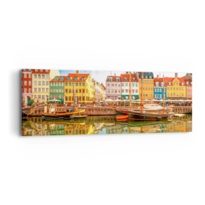 Obraz na plátně - U vody hladké jako zrcadlo - 90x30 cm