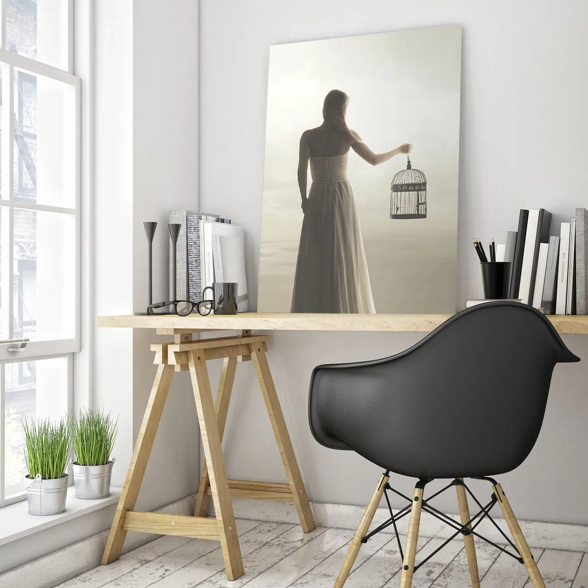 Obraz na skle - Buď svobodná - 50x70 cm