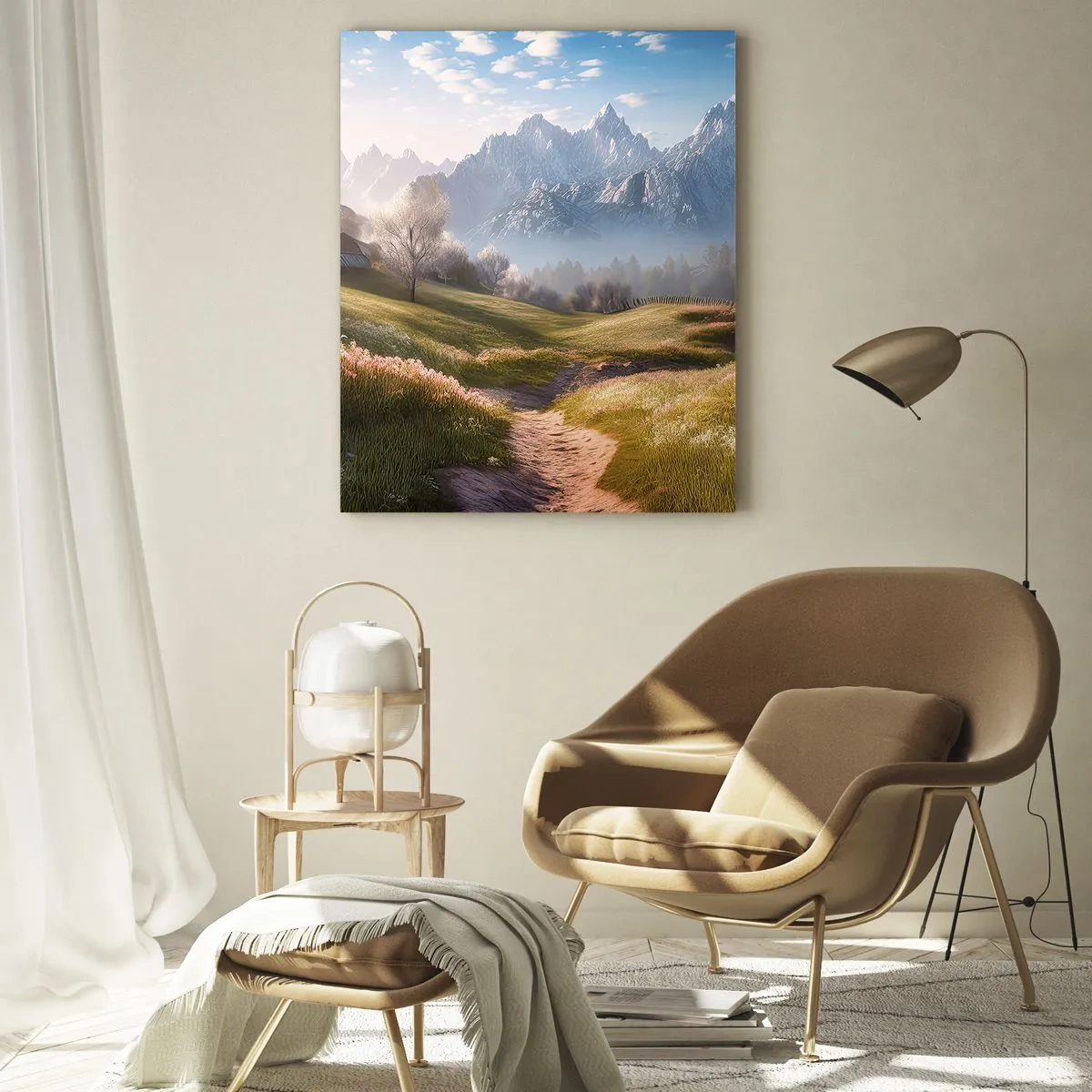 Obraz na skle - Idylické údolí - 50x70 cm