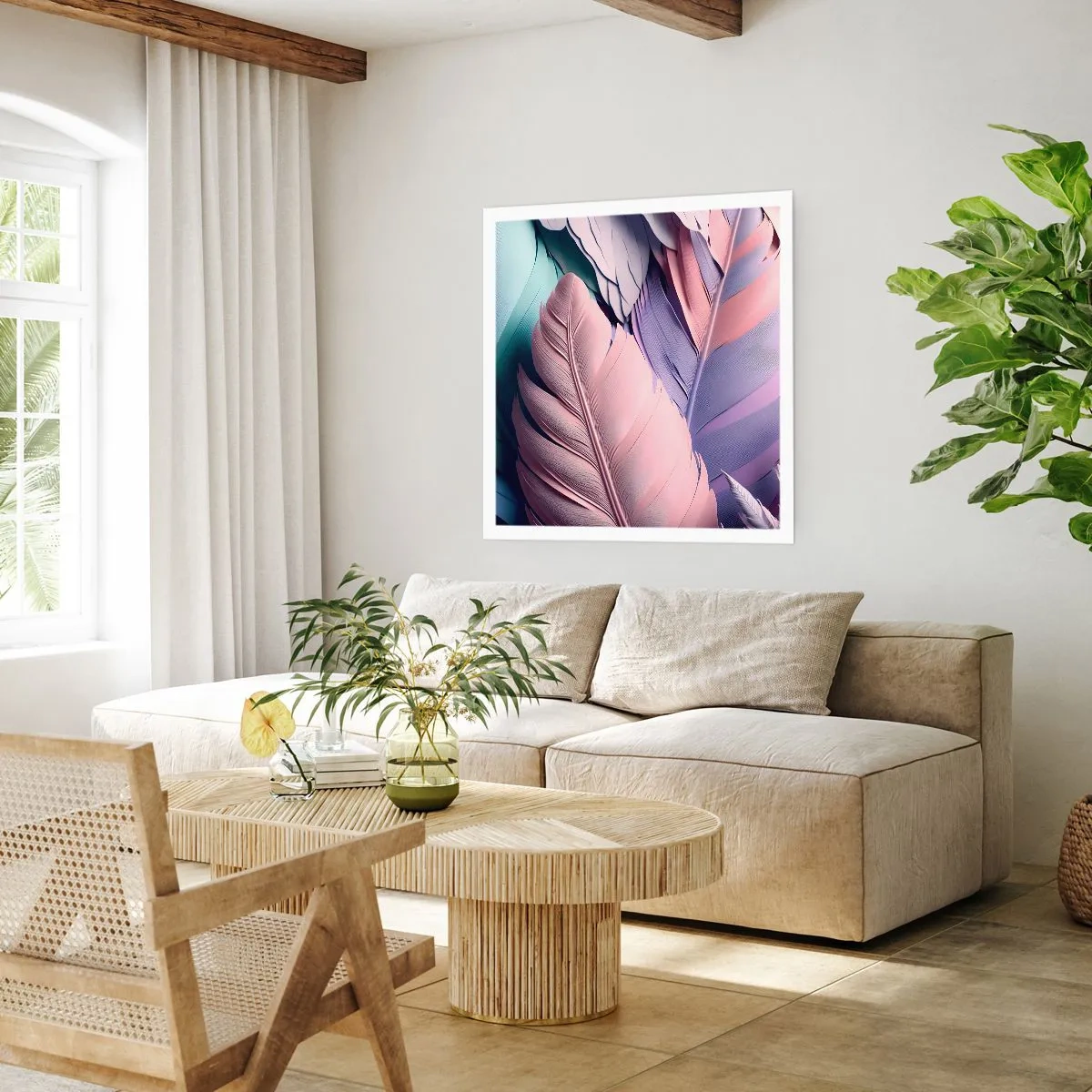 Plakát - Ptačí styl - 60x60 cm