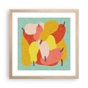 Plakát v rámu světlý dub - Ochutnejte letní slunce - 40x40 cm