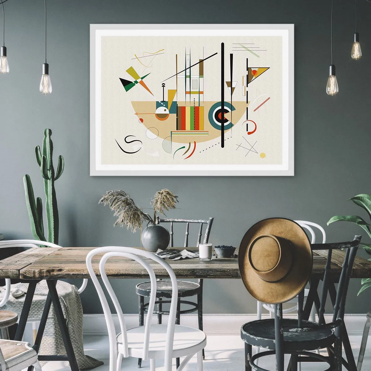 Plakát v bílém rámu - A svět se směje - 50x40 cm