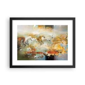 Plakát v černém rámu - Cválá světlem - 40x30 cm