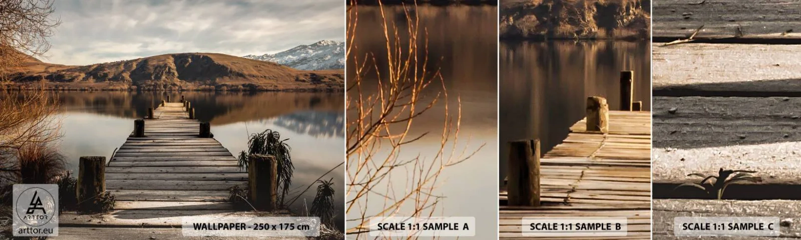 Fototapeta Vzorek Standard Eco - Krajina v tichu - Krajina, Most, jezero - 100x30 cm