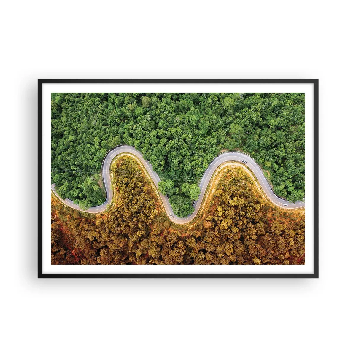 Plakát v černém rámu - Hranice a průlomy - 100x70 cm