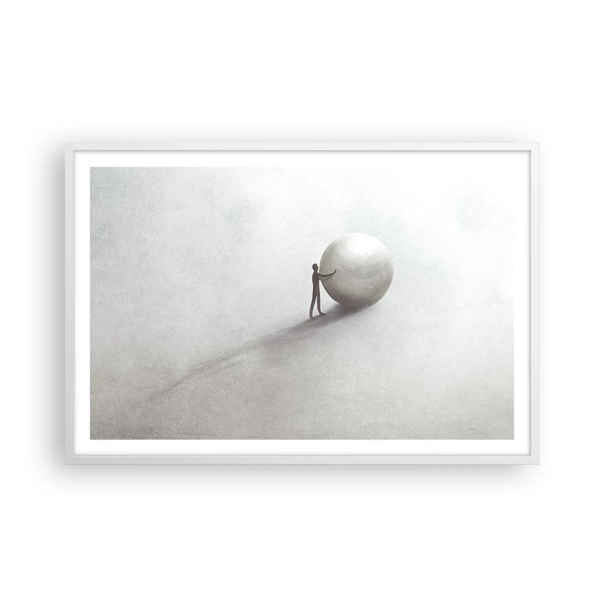 Plakát v bílém rámu - Hra života - 91x61 cm