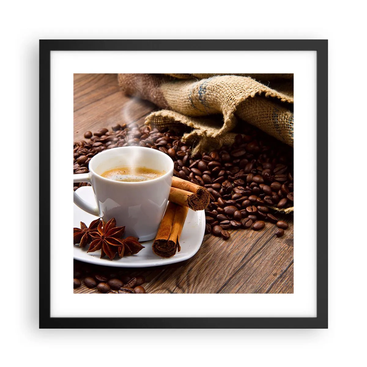 Plakát v černém rámu - Pikantní chuť a aroma - 40x40 cm