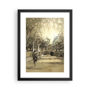 Plakát v černém rámu - Pírkem zastavený okamžik - 30x40 cm