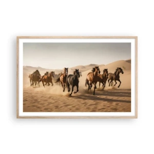 Plakát v rámu světlý dub - Volné jako vítr - 91x61 cm