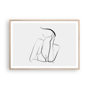 Plakát v rámu světlý dub - Na vlně snů - 100x70 cm