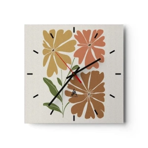 Nástěnné hodiny - Příroda a geometrie - 30x30 cm