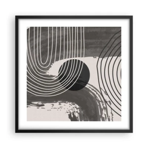 Plakát v černém rámu - Ovál vítězí - 50x50 cm