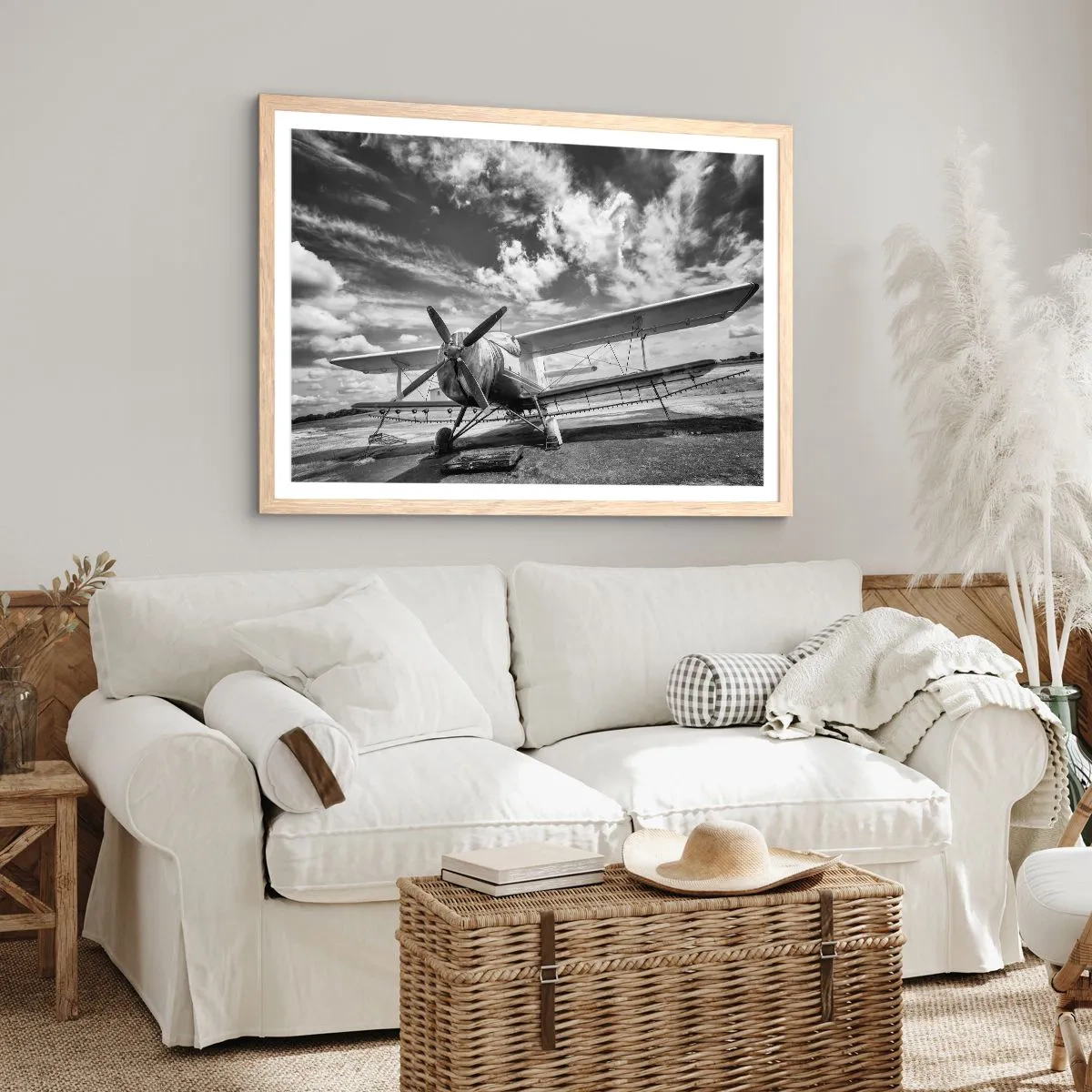 Plakát v rámu světlý dub - Nemohu se toho dočkat! - 50x40 cm