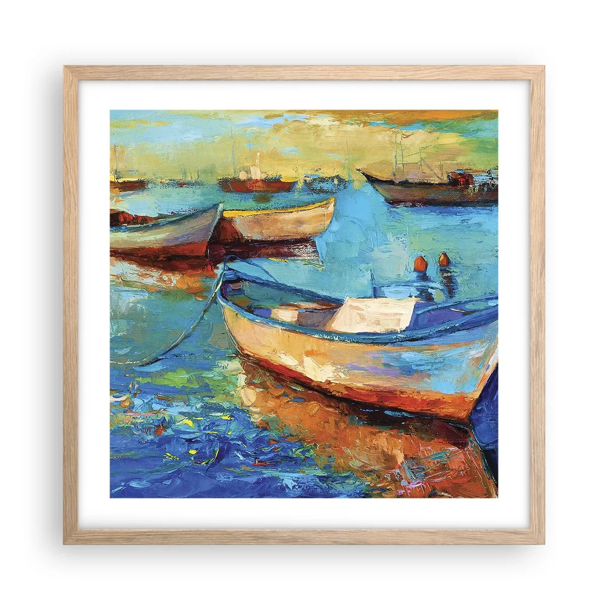 Plakát v rámu světlý dub - V jižním zálivu - 50x50 cm
