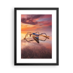 Plakát v černém rámu - Klid tropického večera - 30x40 cm