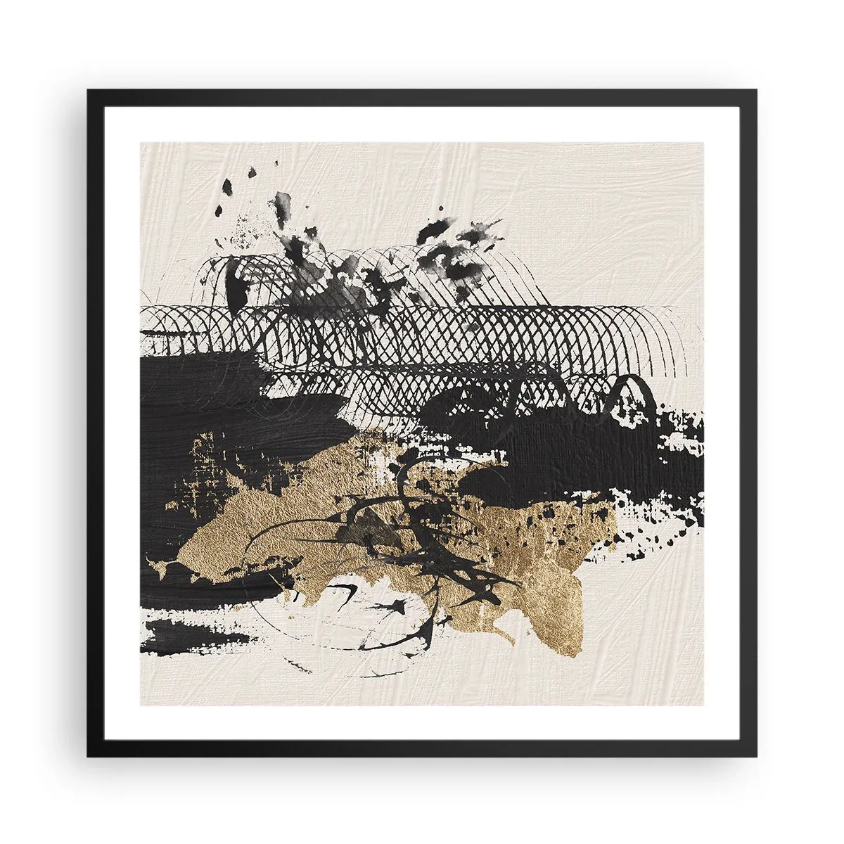 Plakát v černém rámu - Kompozice s vášní - 60x60 cm