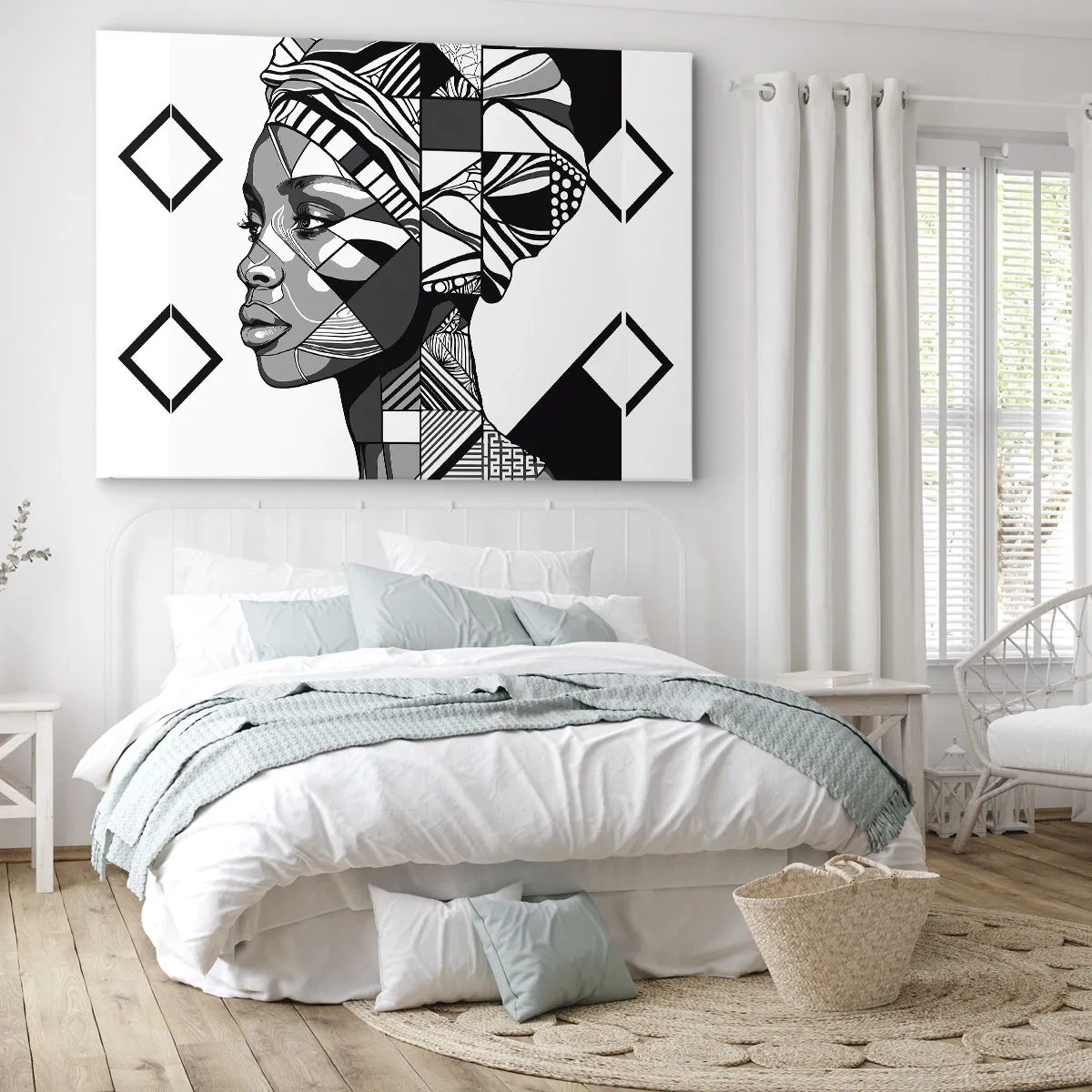 Obraz na plátně - Etnický portrét - 70x50 cm