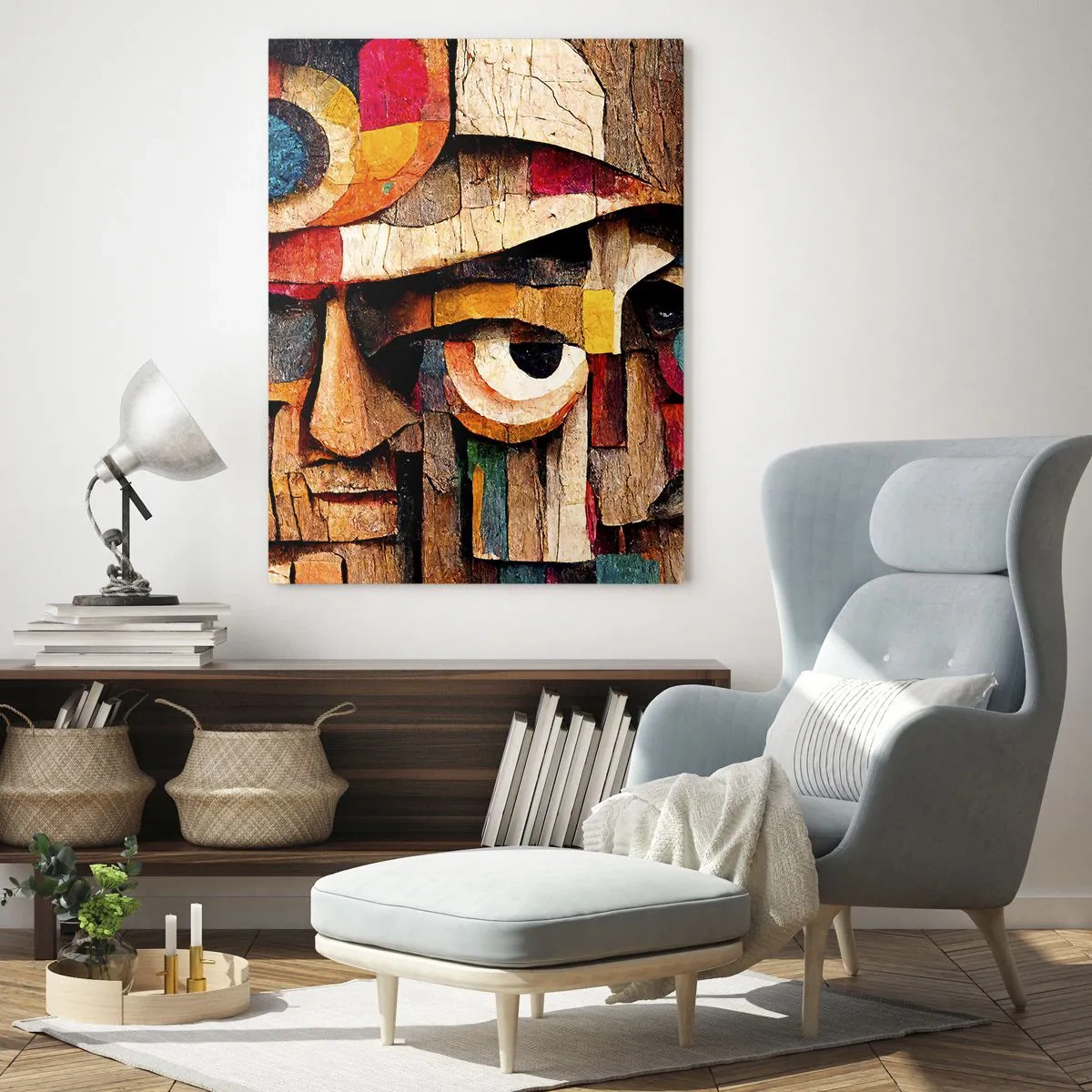 Obraz na skle - Vidím tě… - 50x70 cm