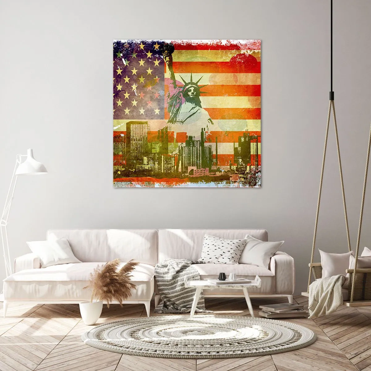 Obraz na plátně - Viva America! - 30x30 cm