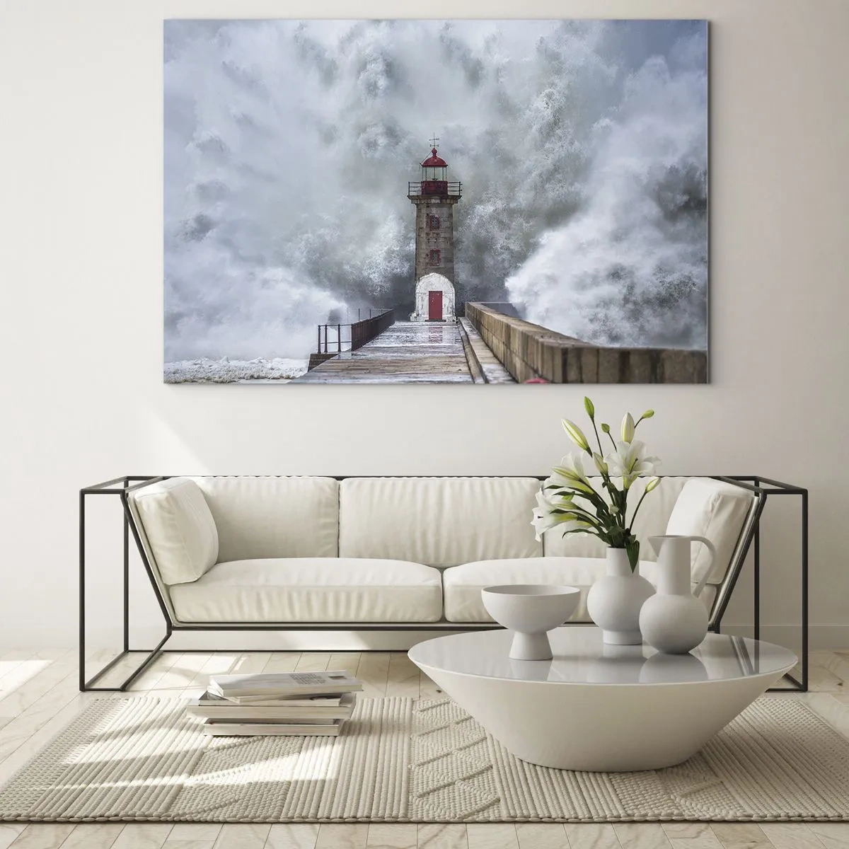 Obraz na skle - Hukot vody, šum větru - 120x80 cm