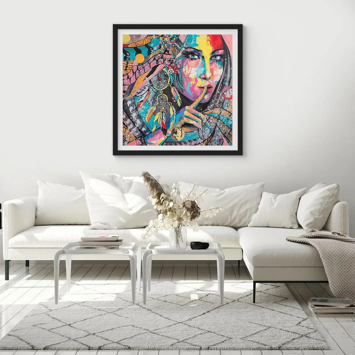 Plakát v černém rámu - Mlč, než pochopíš - 40x40 cm