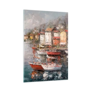 Obraz na skle - Romantický přístav - 80x120 cm