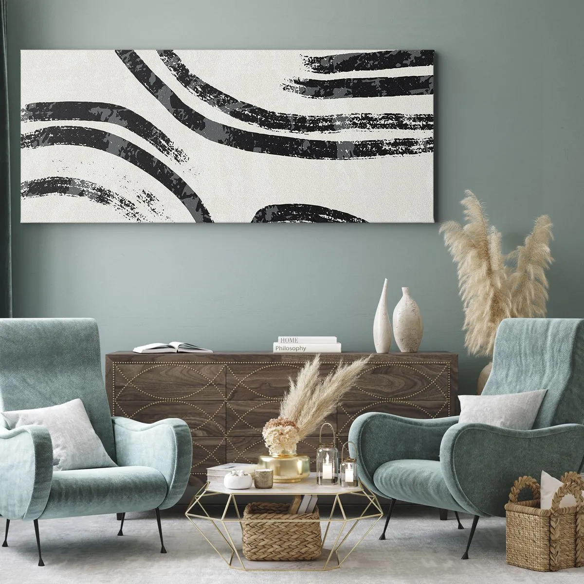 Obraz na plátně - Napůl zastavený - 100x40 cm