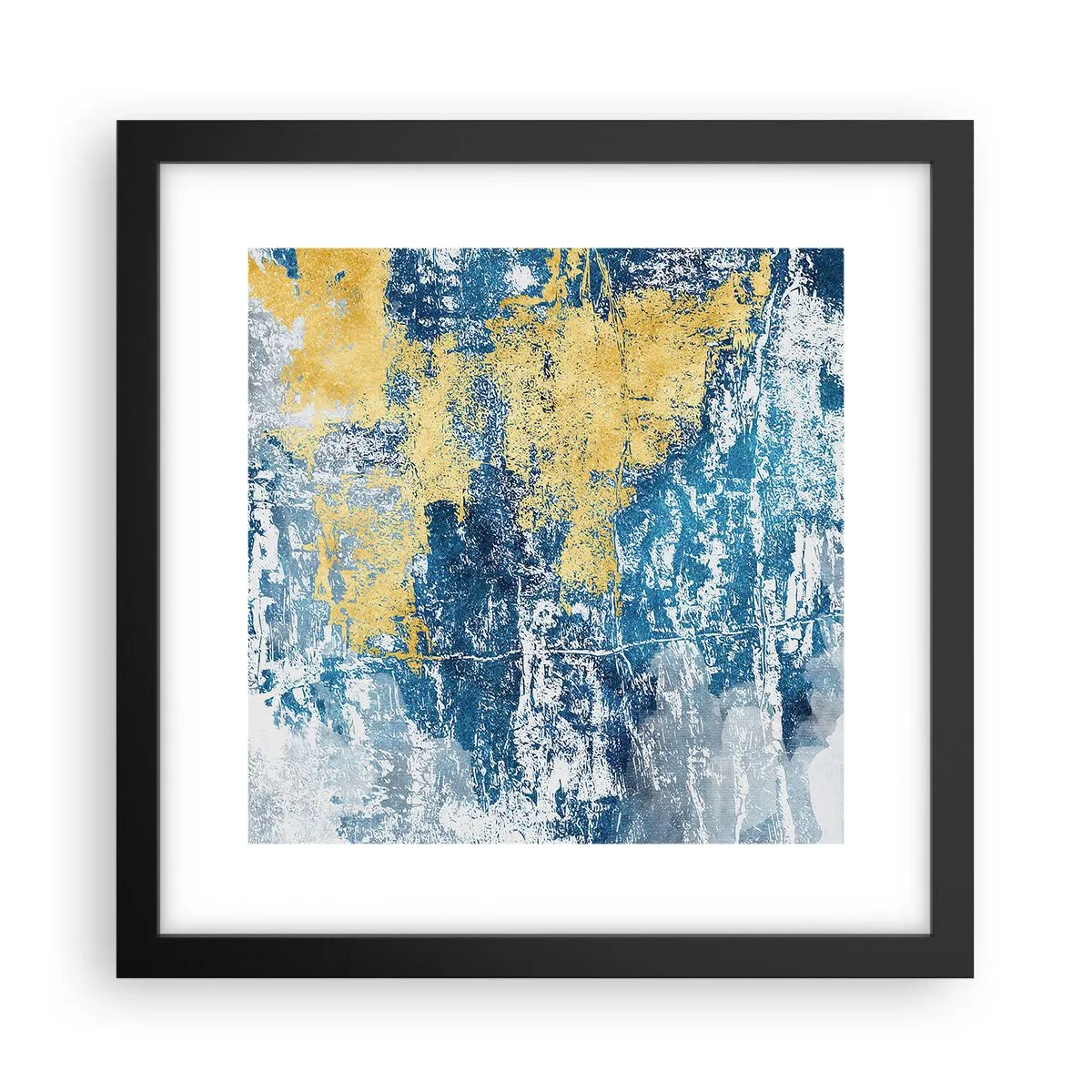 Plakát v černém rámu - Abstrakce s dobrou náladou - 30x30 cm