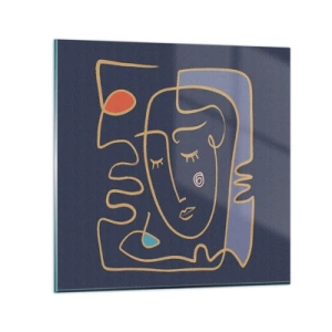Obraz na skle - V zádumčivosti - 70x70 cm