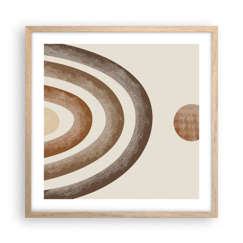 Plakát v rámu světlý dub - V předaleké galaxii - 50x50 cm