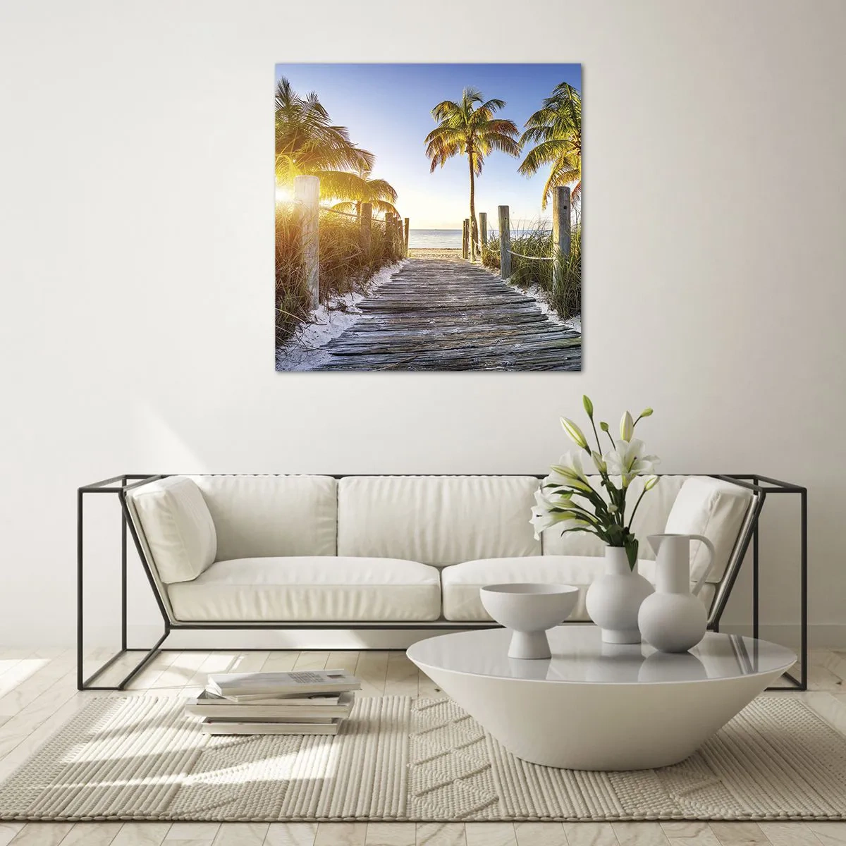 Obraz na skle - Přímo do ráje - 60x60 cm