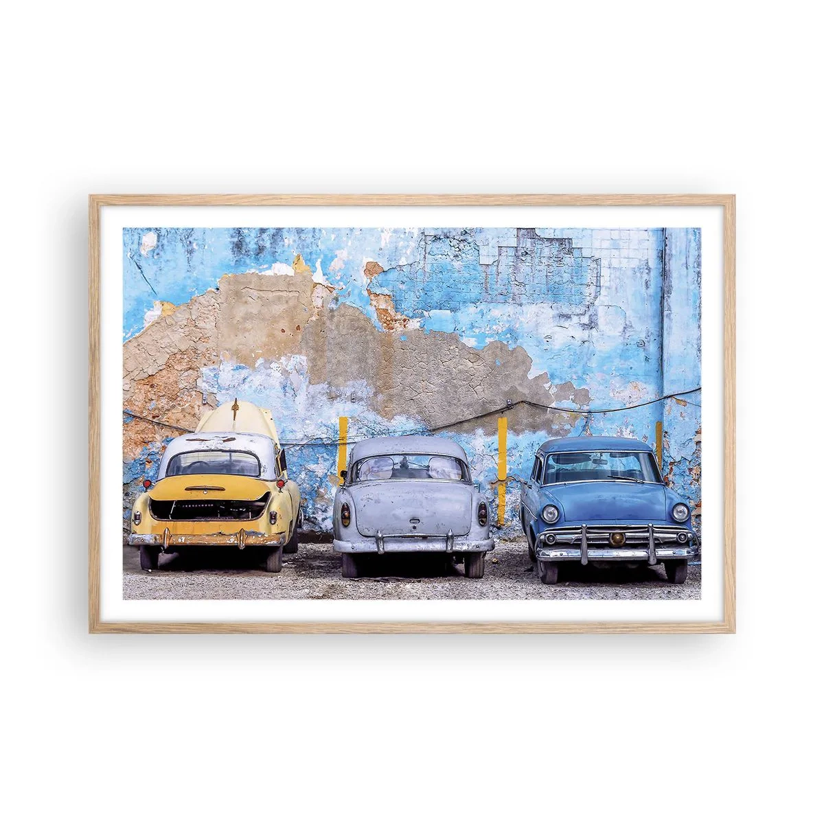 Plakát v rámu světlý dub - Setkání veteránů - 91x61 cm