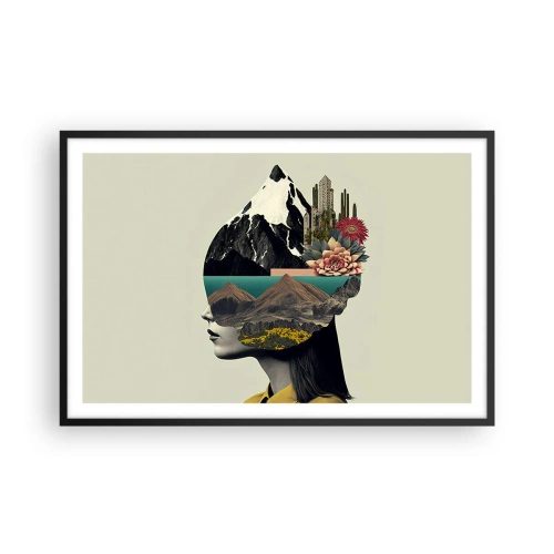 Plakát v černém rámu - Žena – vždy tajemství - 91x61 cm