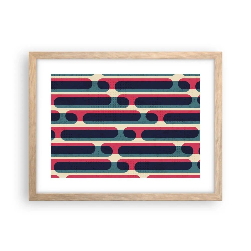 Plakát v rámu světlý dub - Dovnitř a dopředu - 40x30 cm