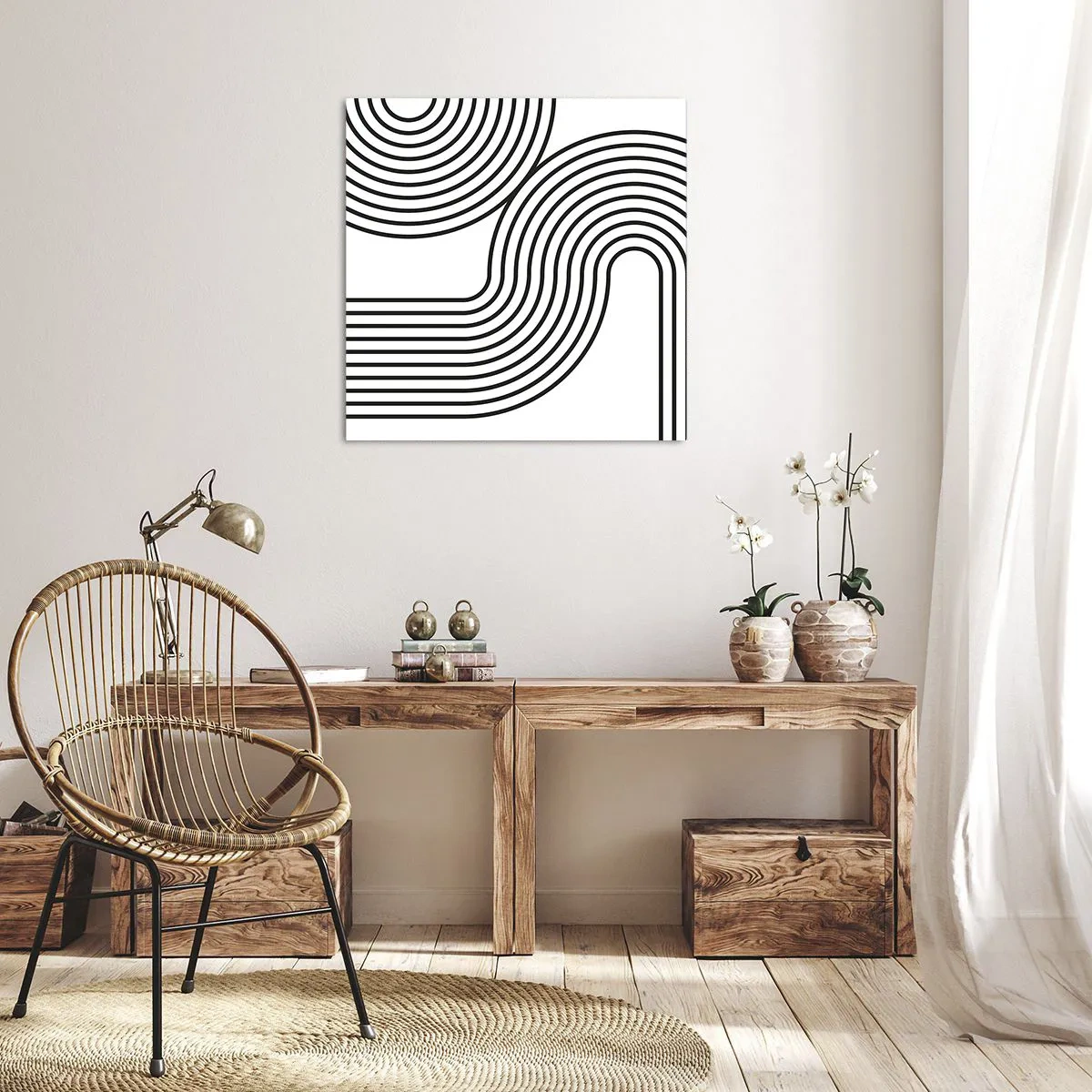 Obraz na plátně - V zatáčce - 60x60 cm