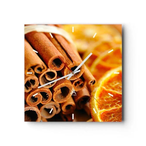 Nástěnné hodiny - Cítíte jejich aroma? - 30x30 cm