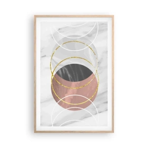 Plakát v rámu světlý dub - Hudba sfér - 61x91 cm