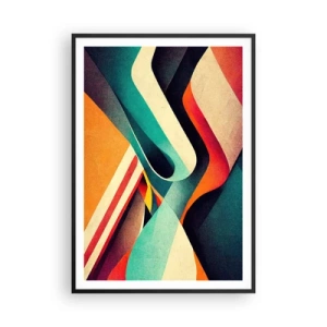 Plakát v černém rámu - Intenzivní kompozice - 70x100 cm