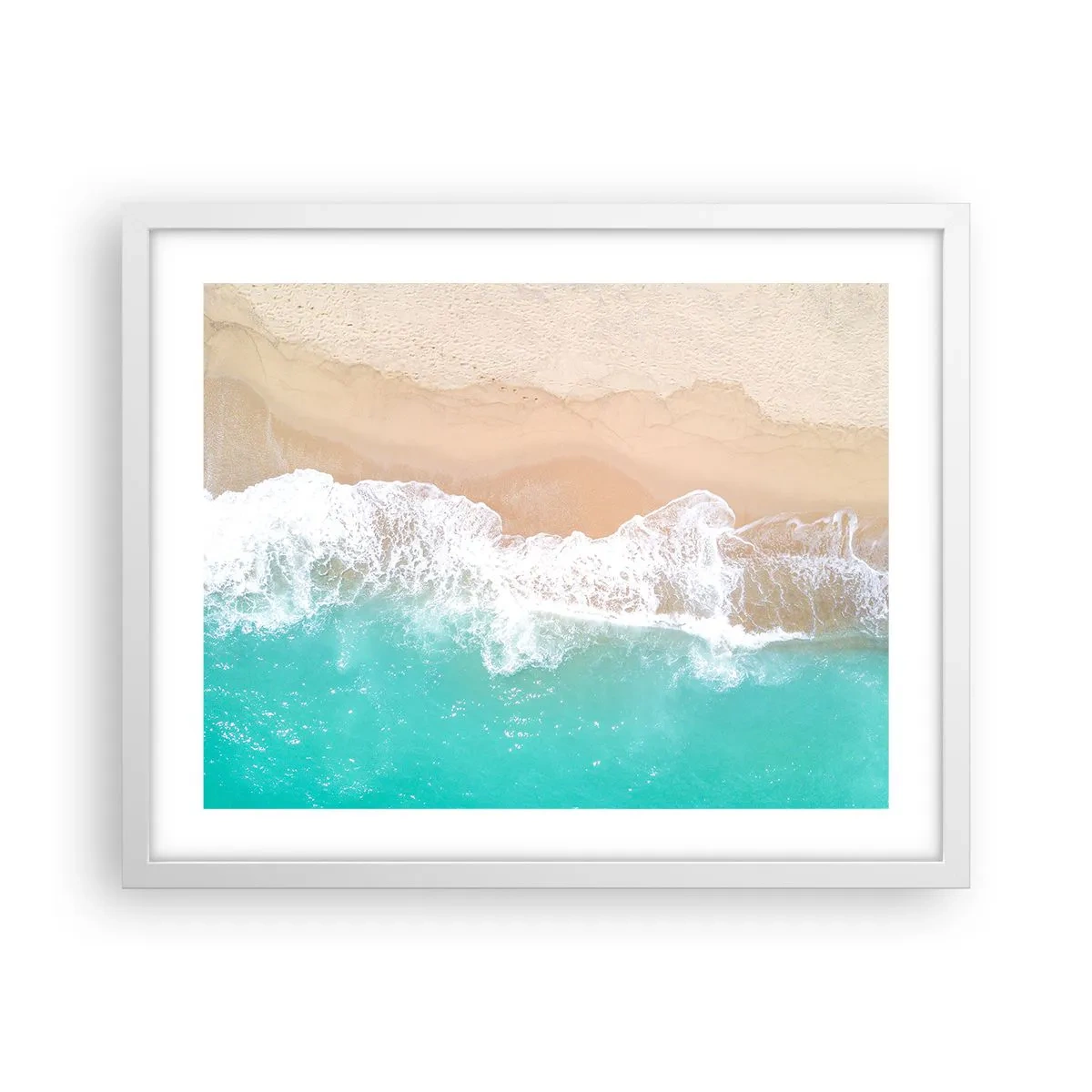 Plakát v bílém rámu - Mazlivý dotek - 50x40 cm