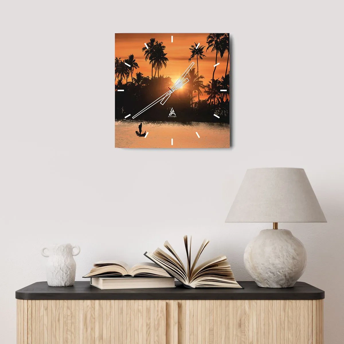 Nástěnné hodiny - Čas na odpočinek - 40x40 cm