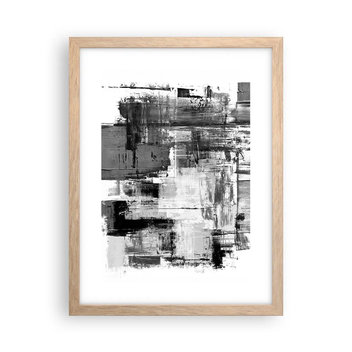 Plakát v rámu světlý dub - Šedé je krásné - 30x40 cm